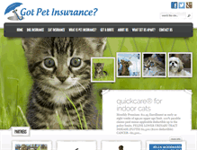 Tablet Screenshot of gotpetinsurance.com